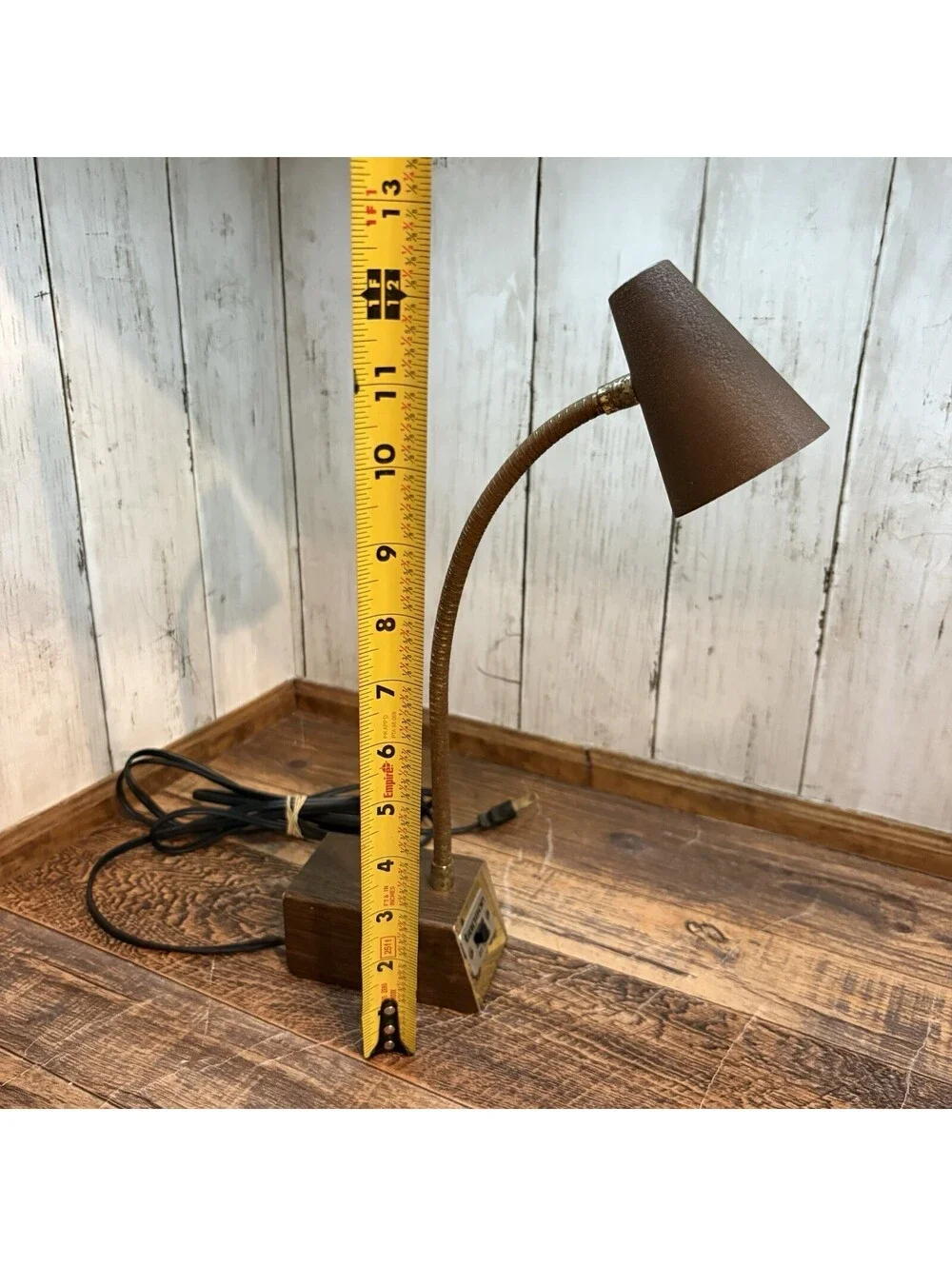 VTG Tensor 1970's Model 7200 student Desk Lamp MCM Gooseneck Brown Lo & Hi USA